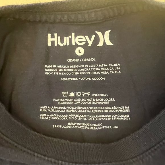 ✅ Hurley Navy Blue Short Sleeve T-Shirt K-19 - Picture 4 of 8